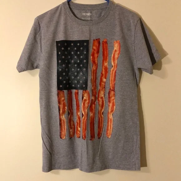Shirts Us Flag Bacon Shirt Size S Poshmark